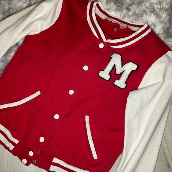 H&M Red and White Varsity Jacket - Picture 1 of 4